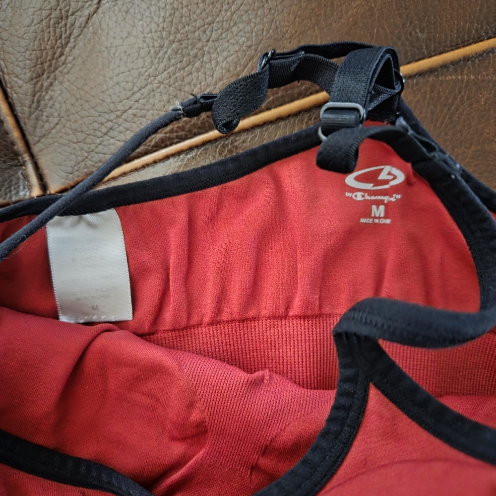 Champion Sports Bra Duo Gray and Red Size Medium - Picture 3 of 8